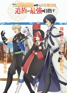 постер к аниме Придворный маг, пользовавшийся лишь магией поддержки, потому что его союзники слишком слабы, решил стать сильнейшим после изгнания